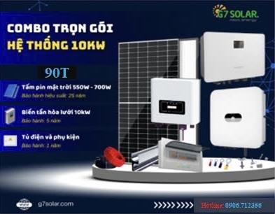COMBO ĐIỆN MẶT TRỜI HOÀ LƯỚI BÁM TẢI 10kWP