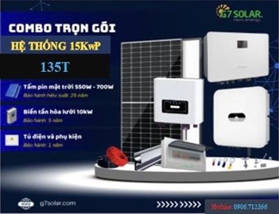 COMBO ĐIỆN MẶT TRỜI HOÀ LƯỚI BÁM TẢI 15kWP